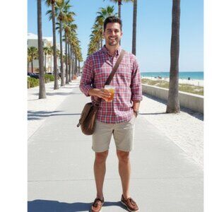 Vineyard Vines Men’s L Performance Plaid Button Down L/S Shirt